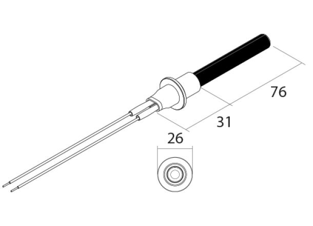 PSx-1-240-B Pelet sobaları ve pelet kazanları için seramik ateşleyici - Çizim