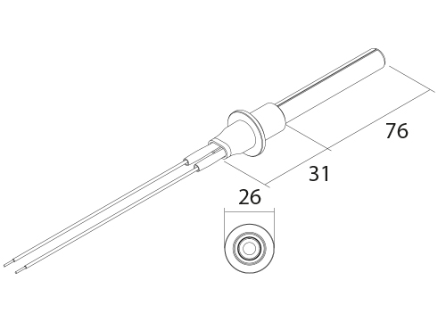 PSx-1-120-W Keramik Glühzünder Zeichnung  