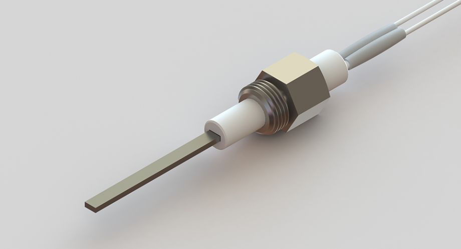 Silicon nitride hot surface igniter as flame temperature sensor