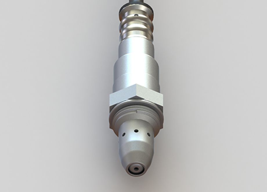 Wide band oxygen sensor for gas burner and boiler